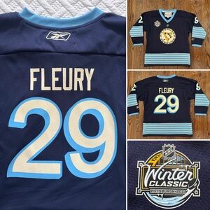 Reebok Pittsburgh Penguins 2011 Winter Classic NHL Fleury #29 Jersey Youth L/XL